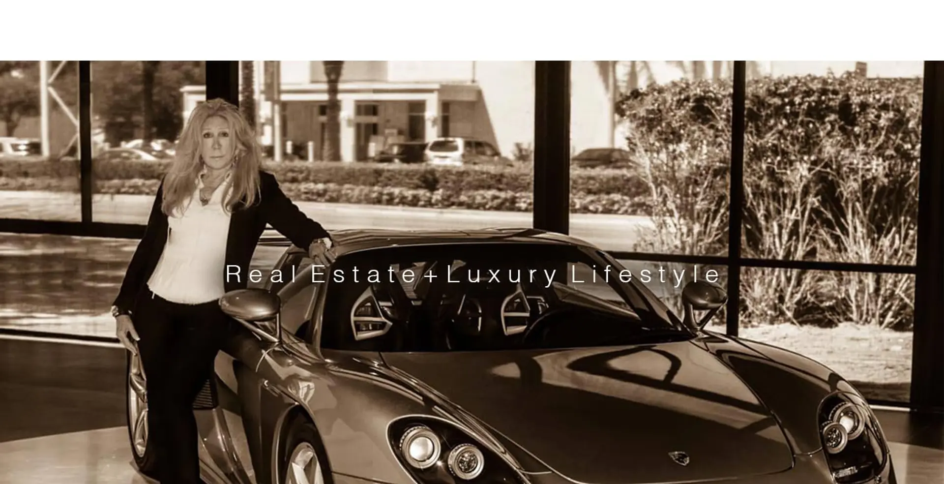 Hero image of website