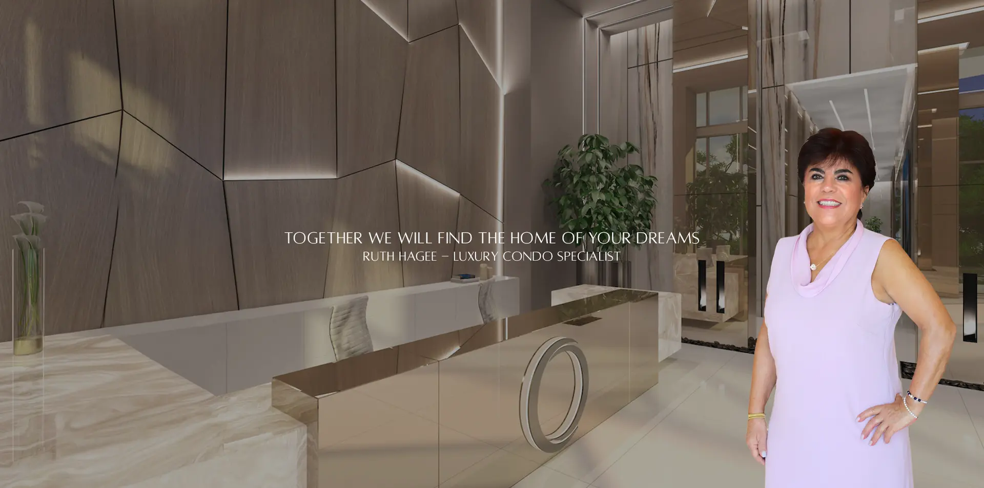 Hero image of website