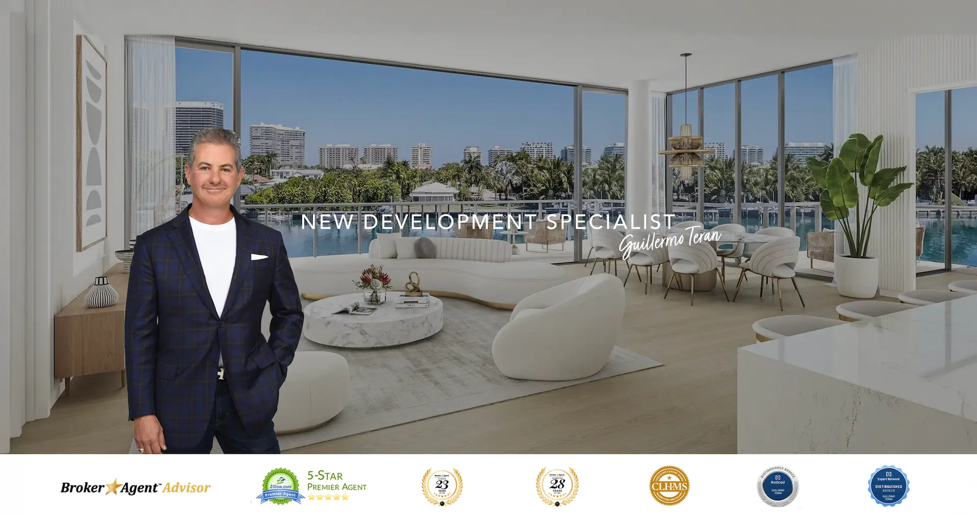 Hero image of website