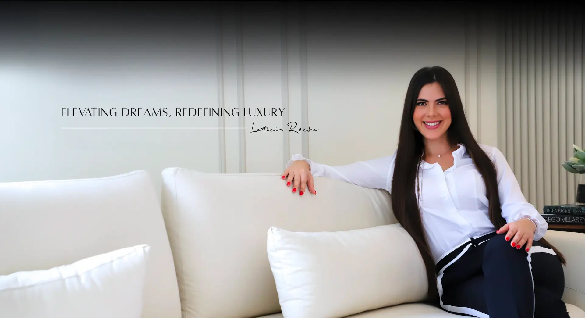 Hero image of website
