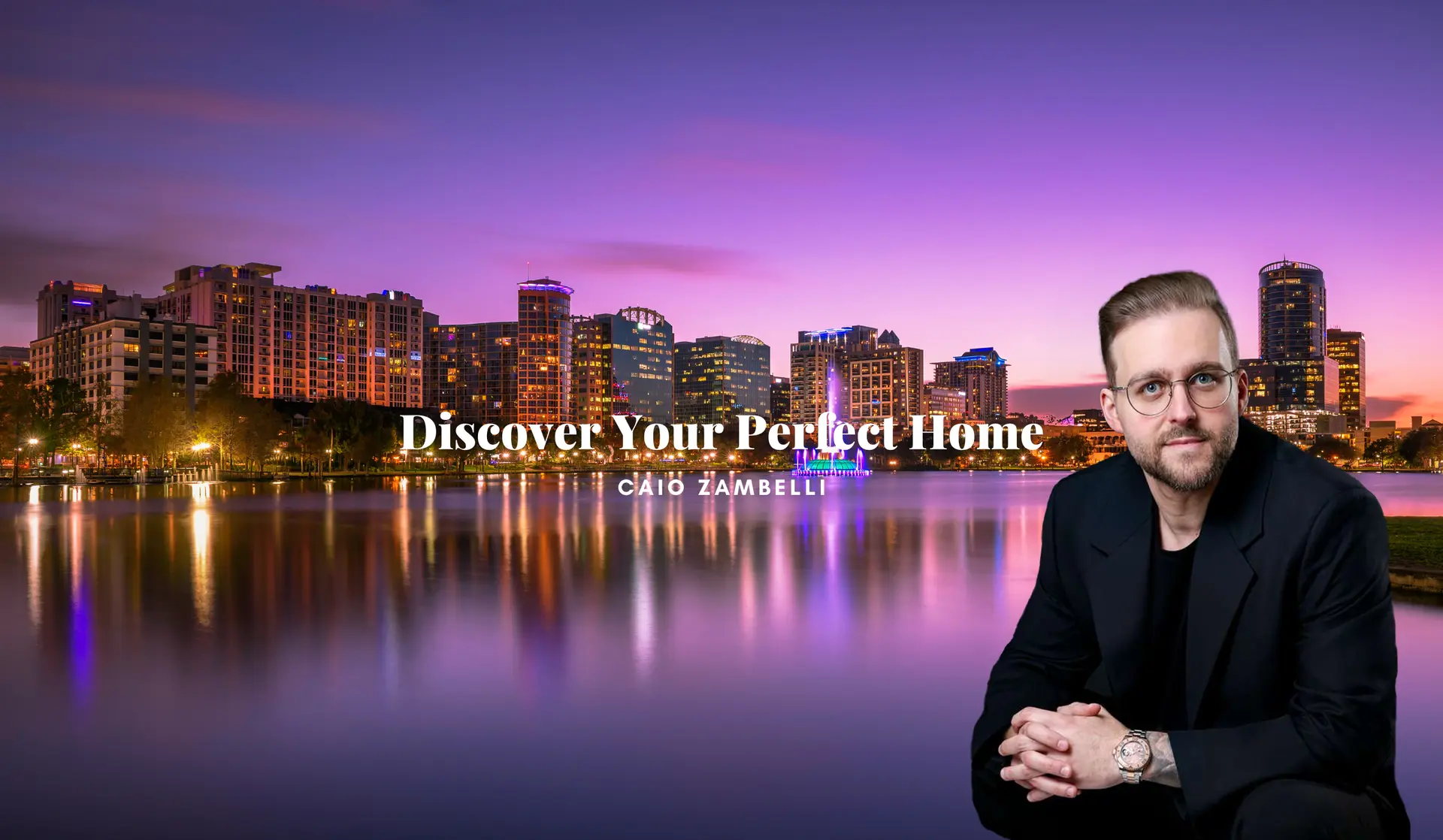 Hero image of website