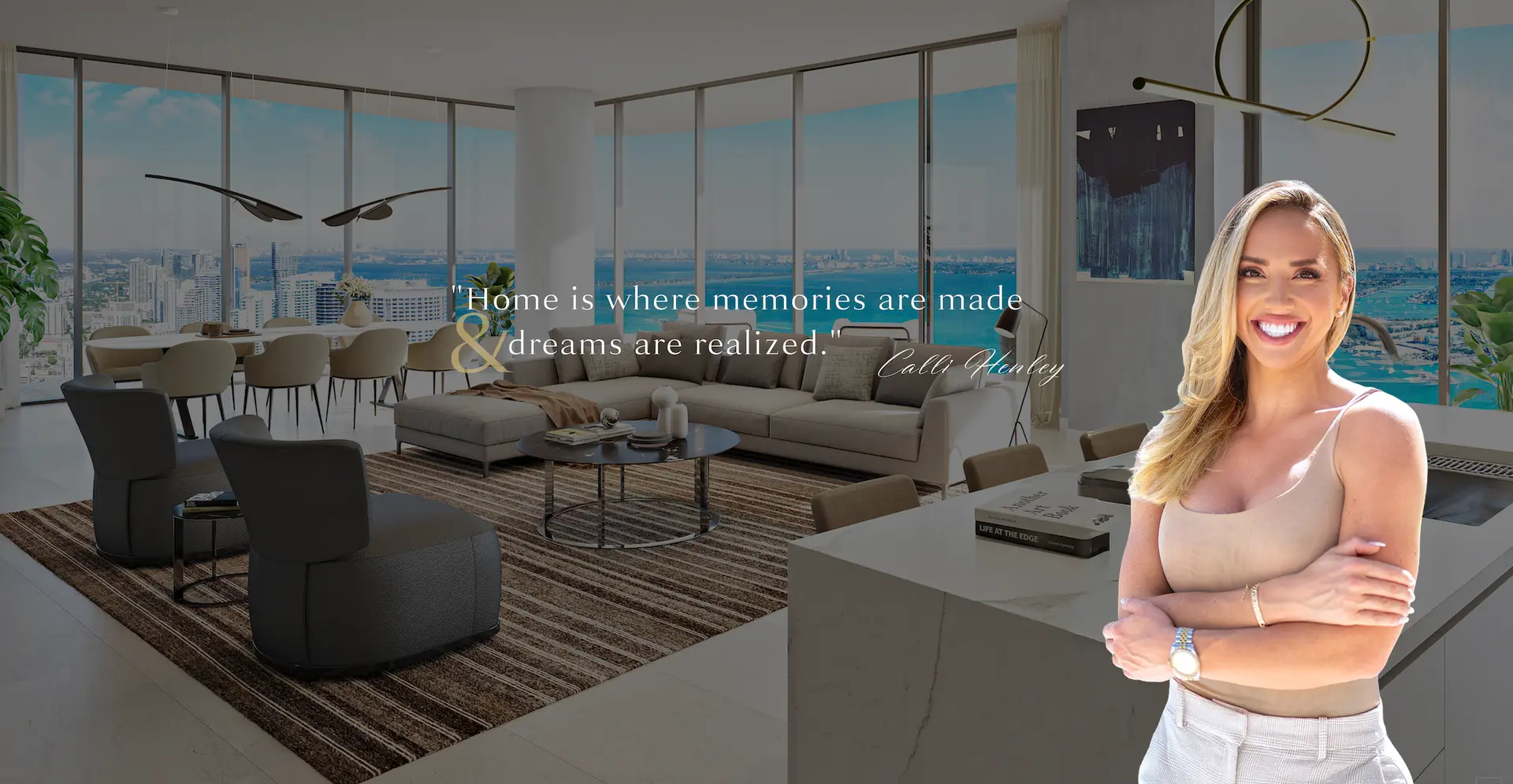Hero image of website