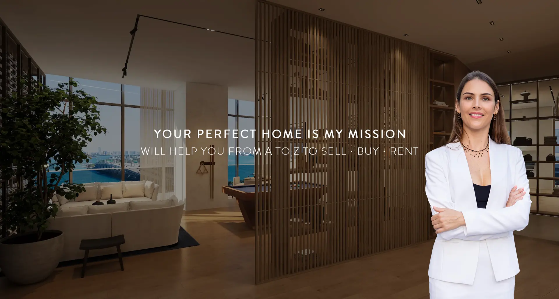 Hero image of website