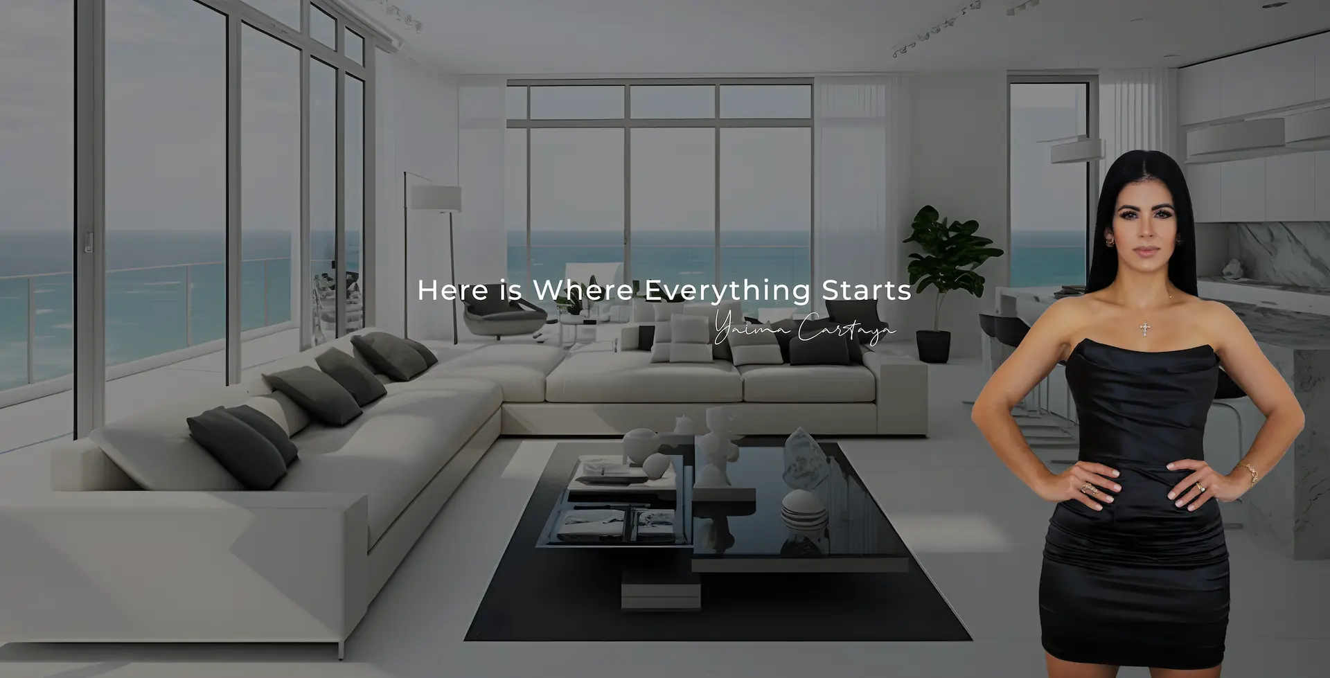 Hero image of website