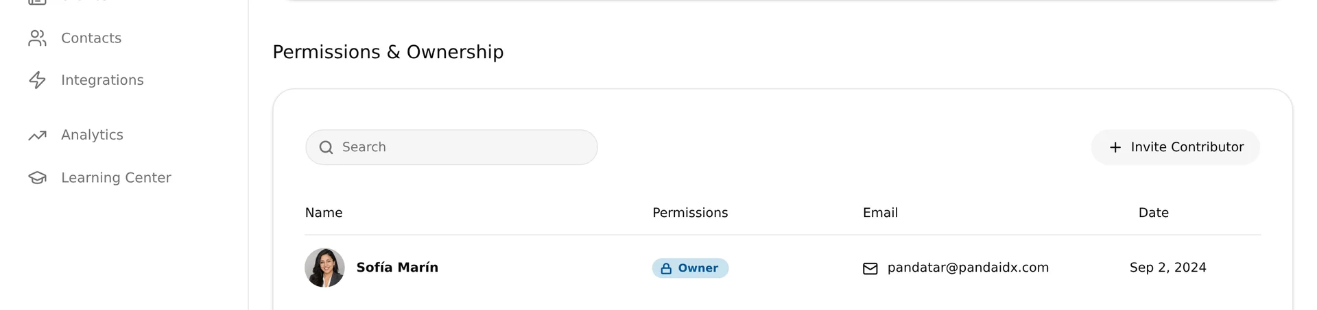 Permissions & Ownership, Sofía Marín Owner