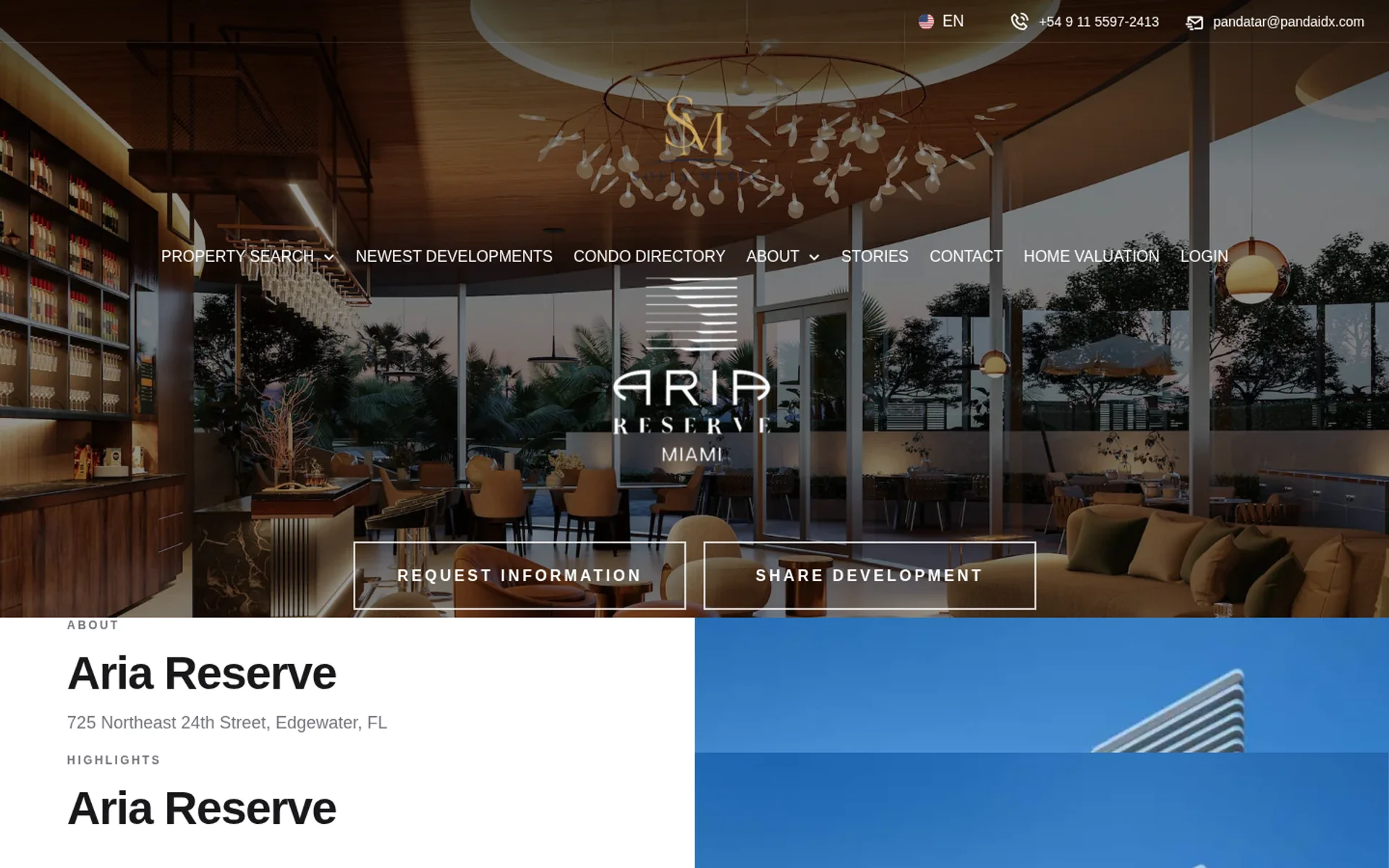 Aria Reserve building page, Sofía Marín