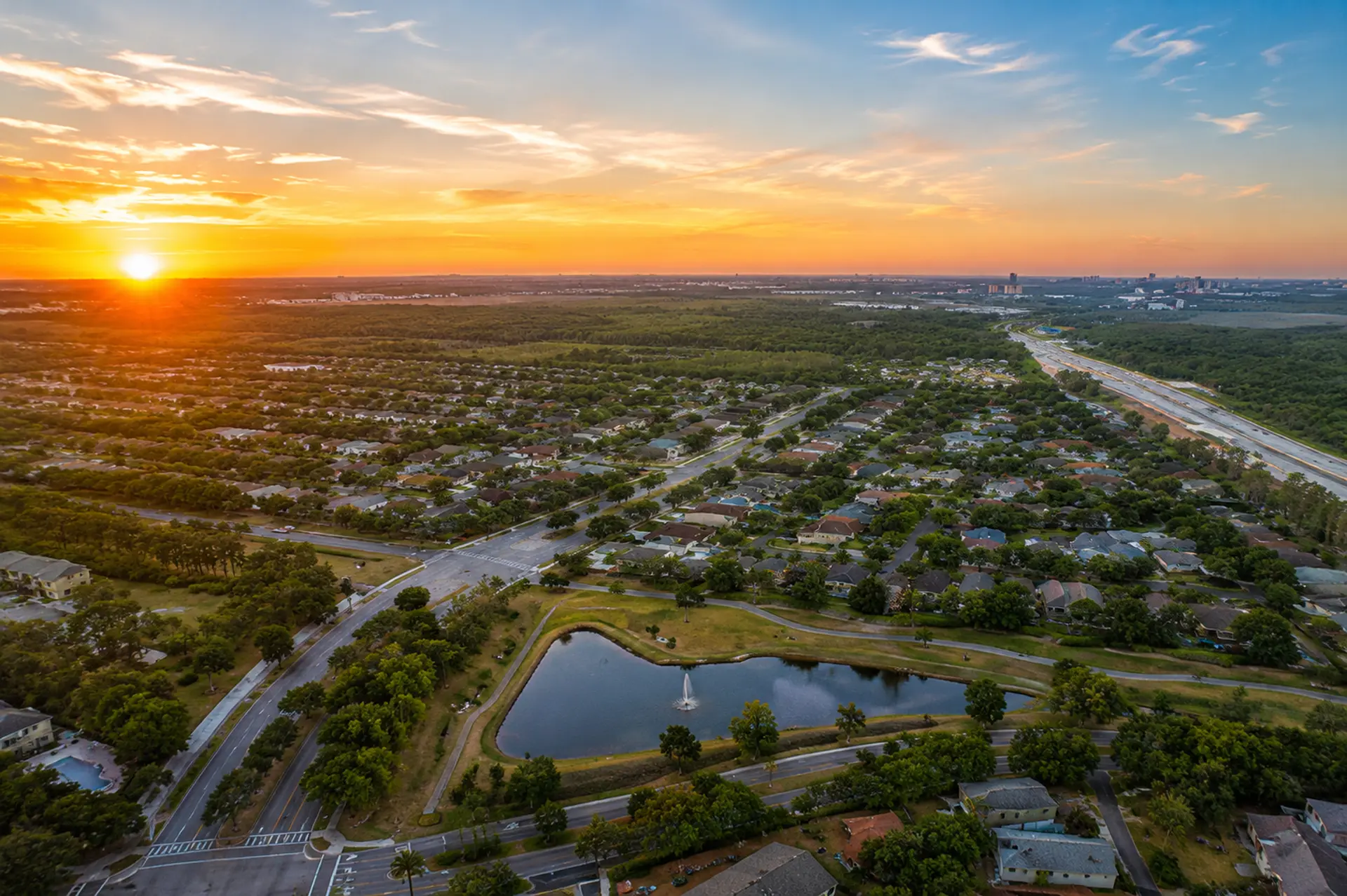 skyview of HUNTERS CREEK