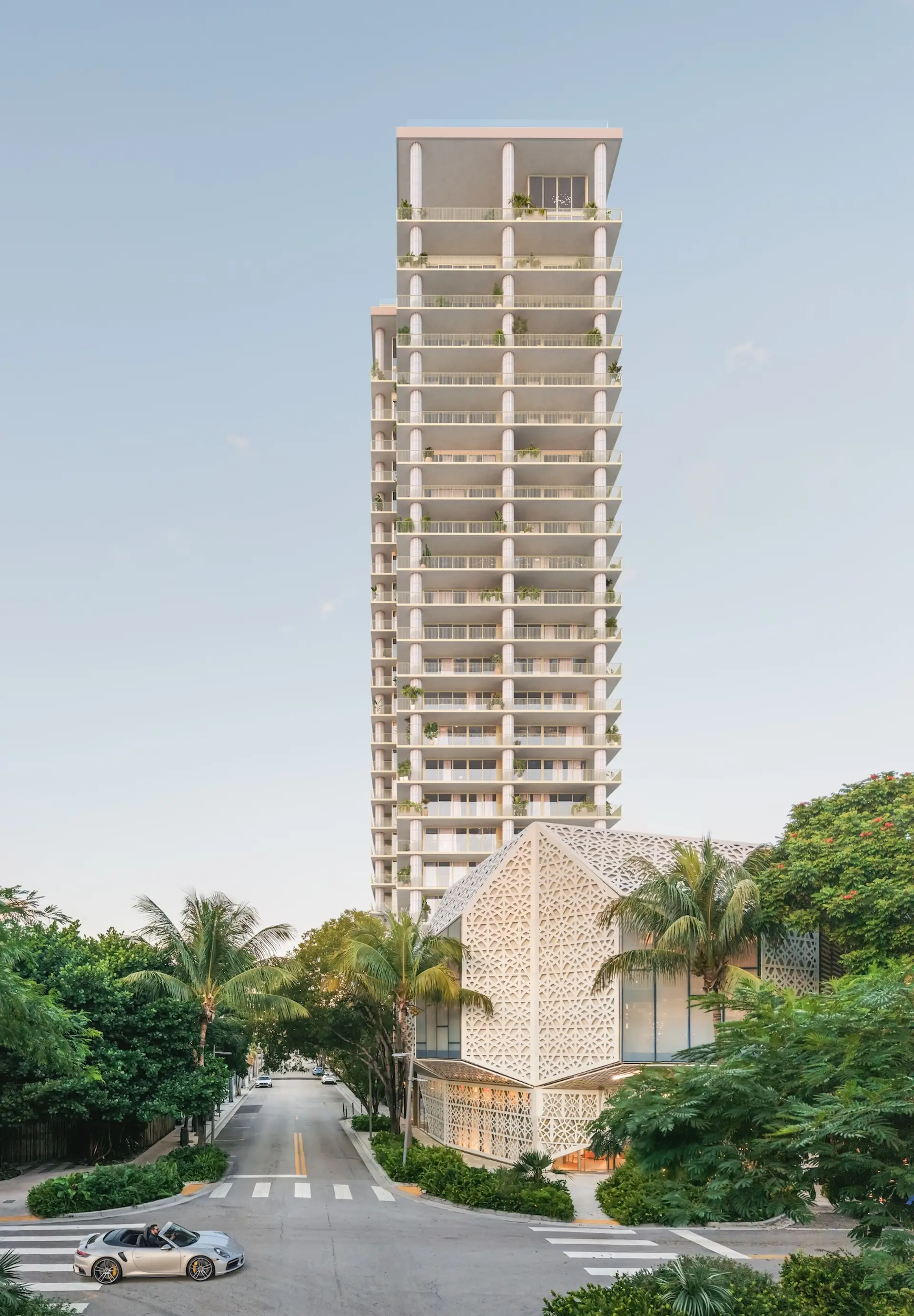 View of Fouquet’s Hotel and Residences Miami Design District