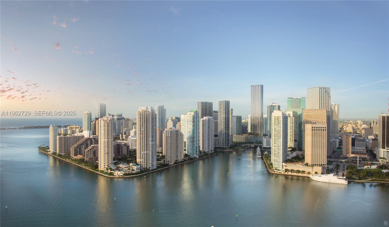 Brickell waterfront towers on Biscayne Bay