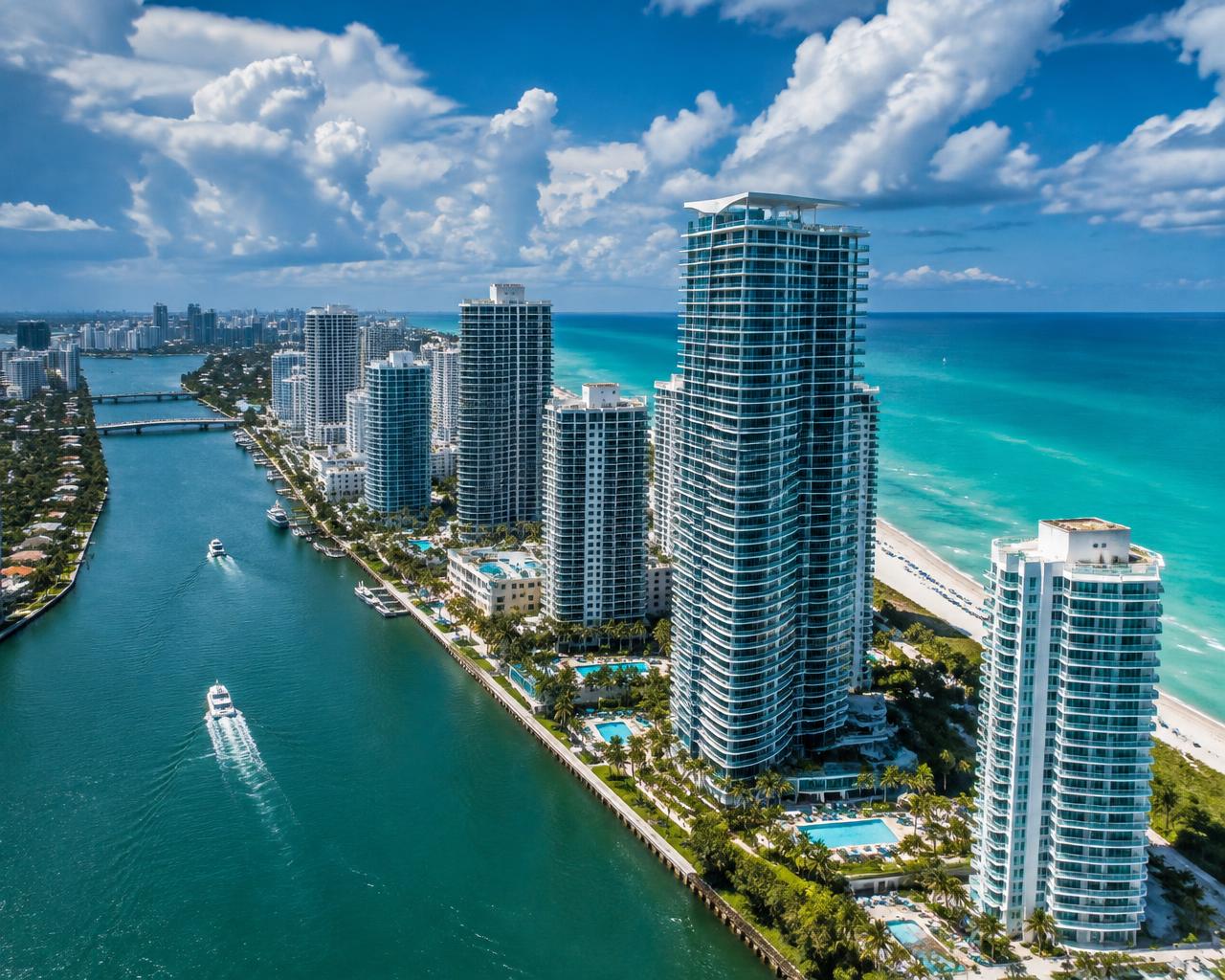 Miami Beach oceanfront towers