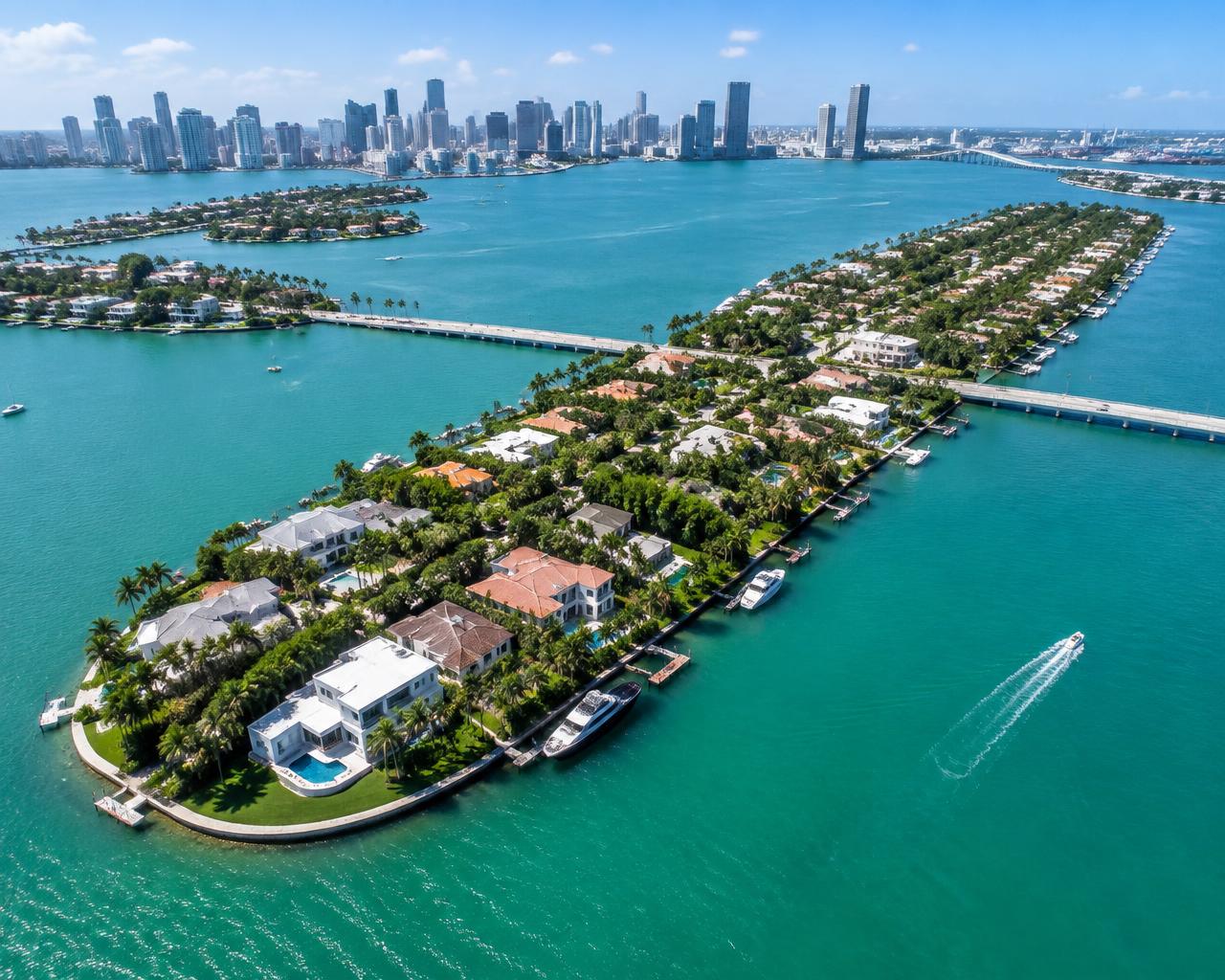 Aerial view of the Venetian Islands